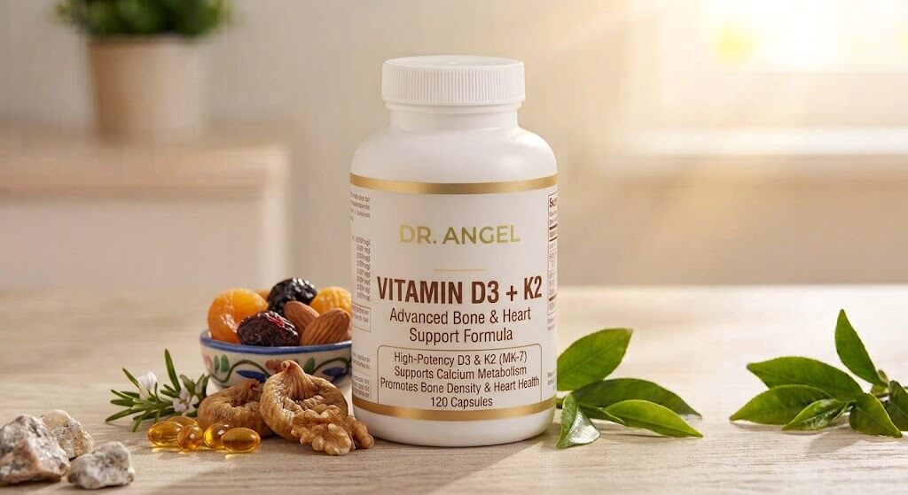 Vitamin D3 + K2 supplement bottle